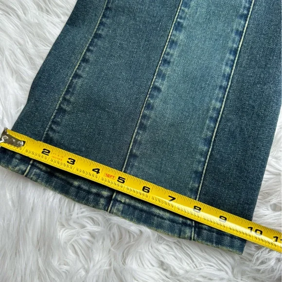 ⛅️[ Dolls Kill ] X Delia’s Hillside Sweetheart Flare Denim Jeans Lace-Up Waist - Picture 6 of 17